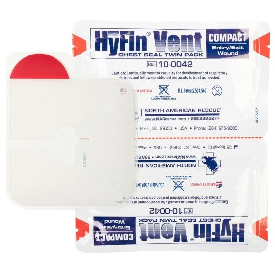 HyFin Compact Vented Chest Seal Twin Pack