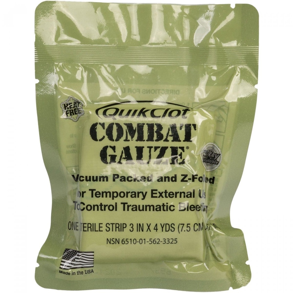 [30-0039] QuikClot Z-Fold Vacuum Packed Combat Gauze