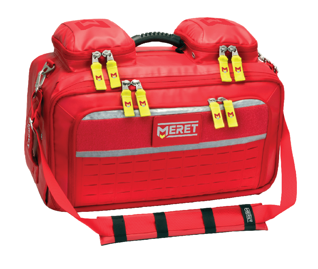 [M8101F] Meret Omni Pro X BLS/ALS EMS Jump Bag | Color: Red